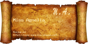 Miss Agnella névjegykártya
